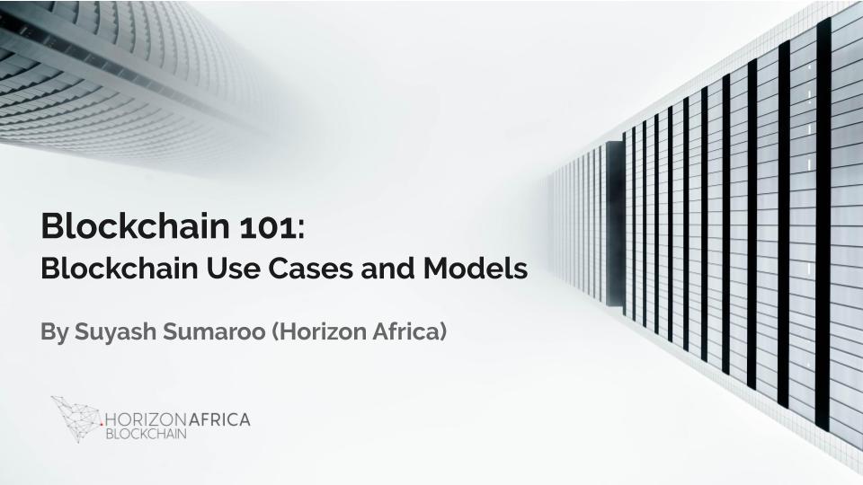 Horizon Africa Blockchain Use Cases and Models